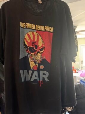 Men's Five Finger Death Punch Black 'War' Graphic Tee